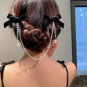 Tassel Elegant Vintage Bow Pearl Chain Hairpins Sweet Hair Decorate Headband Hair Clips For Fashion Hair Accessories